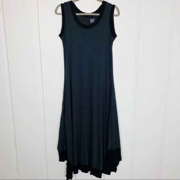Planet Dresses & Skirts - Planet Pima Cotton Black Tank Midi Dress N1